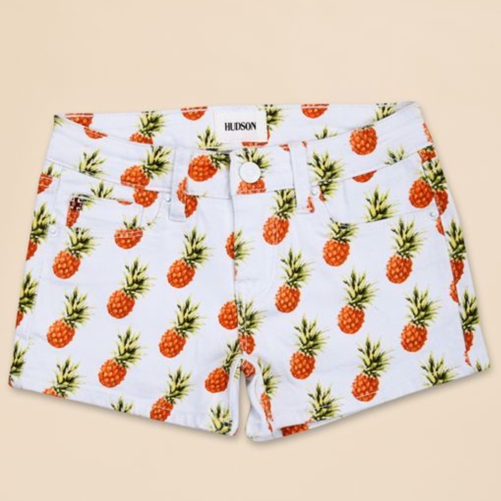 Girls Hudson Jeans Bali Pineapple Shorts; sz 16